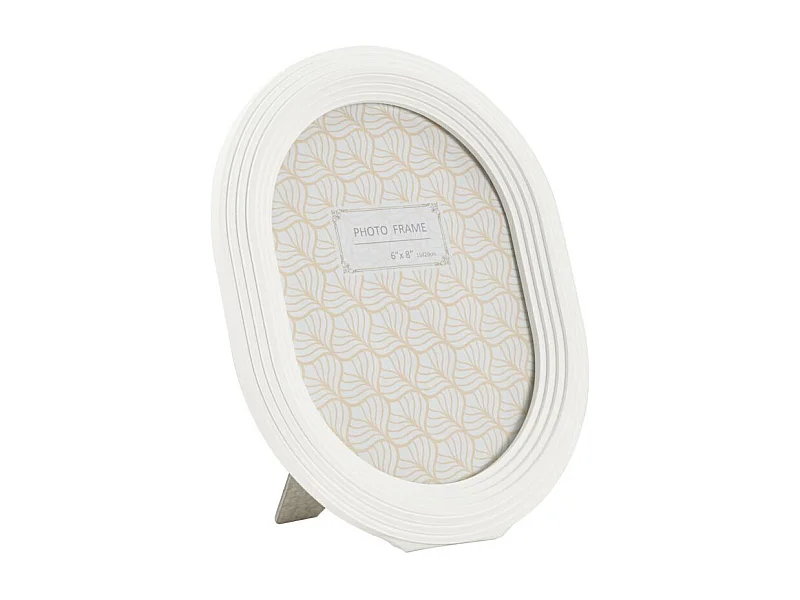 Cadre Photo Déco Linéaire "Ovally" 15x20cm Blanc