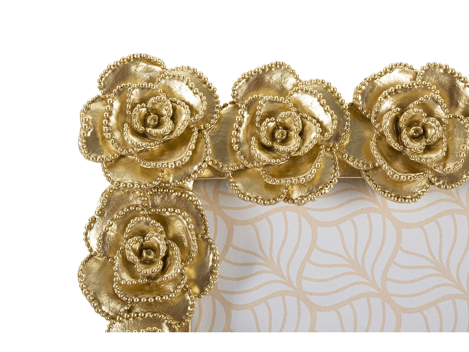 Cornice in resina dorata con roselline cm 25,5x2,5x31