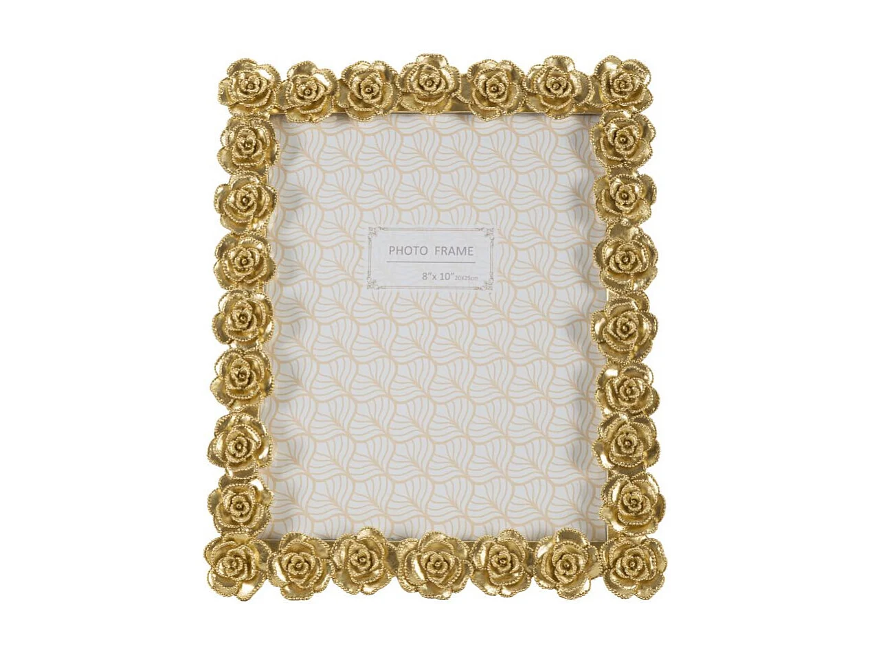 Cadre Photo Déco Roses "Rossen" 20x25cm Or