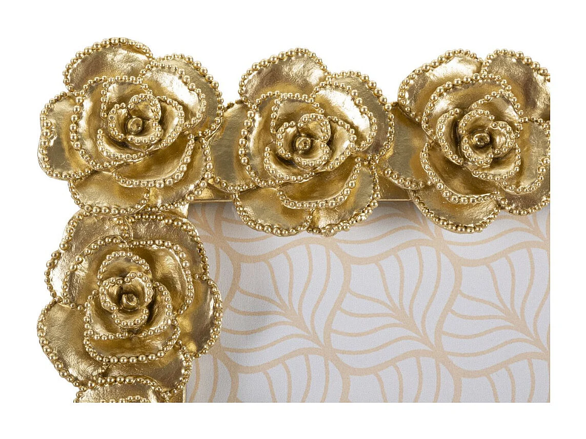 Cadre Photo Déco Roses "Rossen" 20x25cm Or