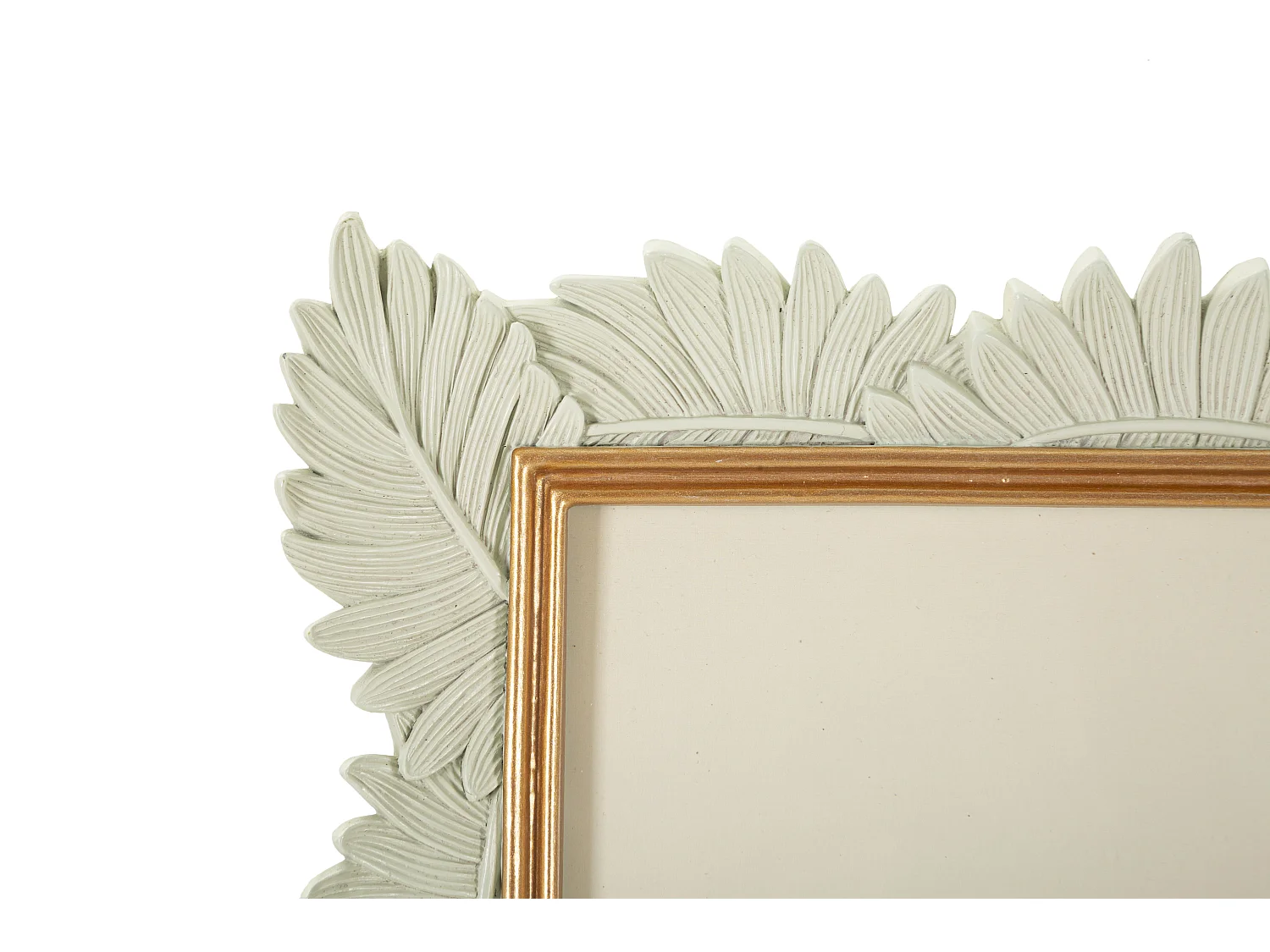 Cadre Photo Déco Feuilles "Pinty" 20x25cm Crème