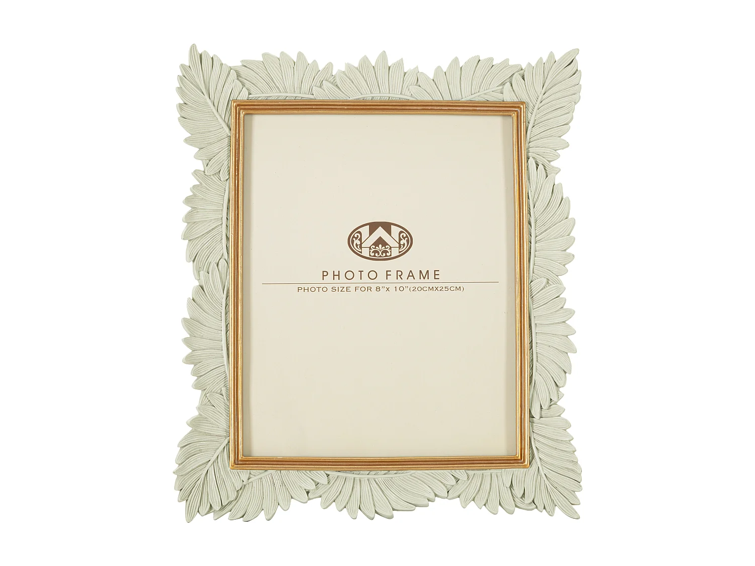 Cadre Photo Déco Feuilles "Pinty" 20x25cm Crème