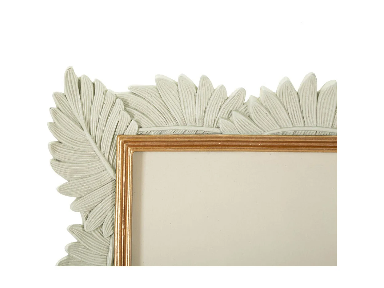 Cadre Photo Déco Feuilles "Pinty" 20x25cm Crème