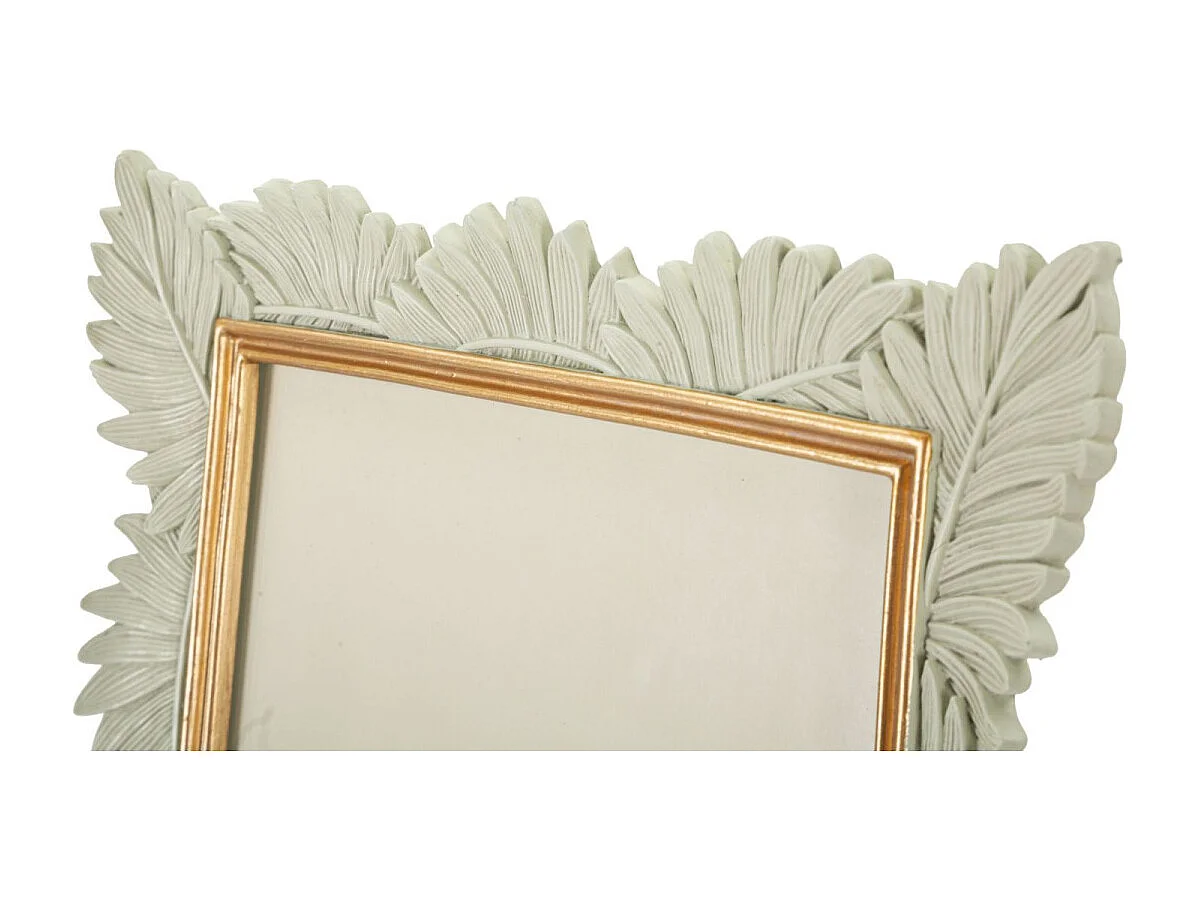 Cadre Photo Déco Feuilles "Pinty" 20x25cm Crème