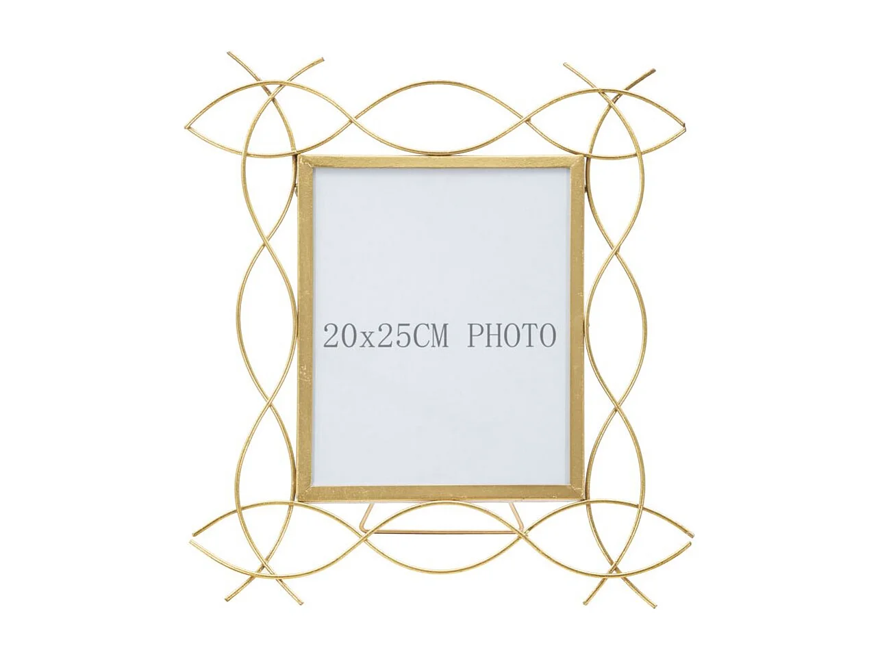 Cadre Photo Déco en Métal "Glam" 20x25cm Or