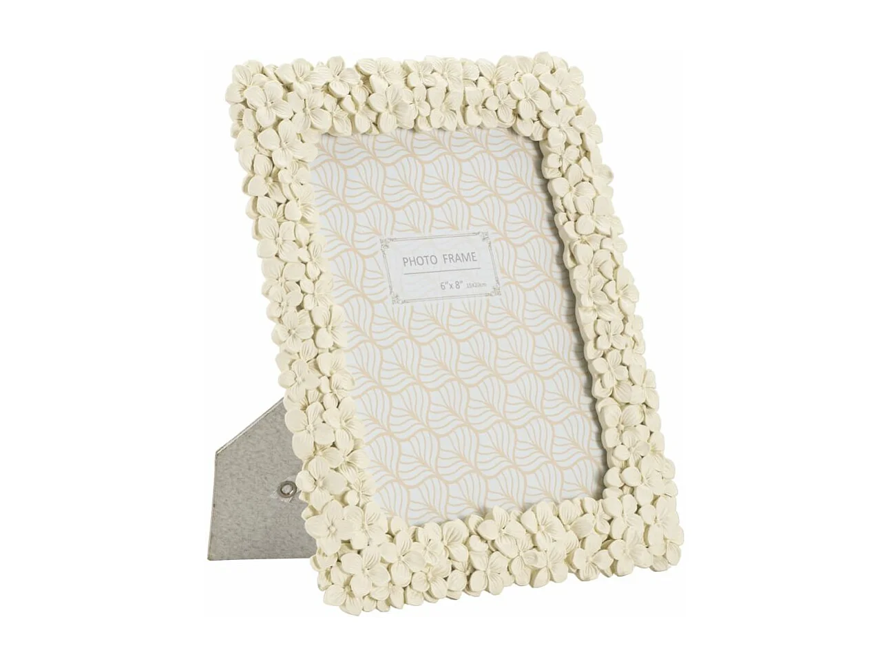 Cornice in resina beige con fiorellini cm 21,5x2x26,5