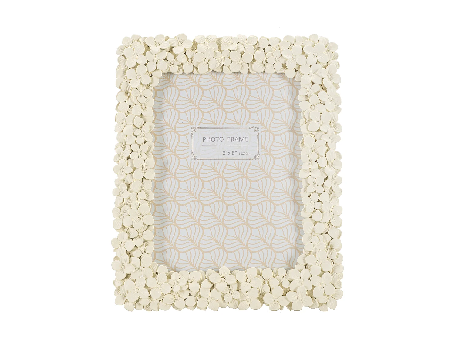 Cornice in resina beige con fiorellini cm 21,5x2x26,5