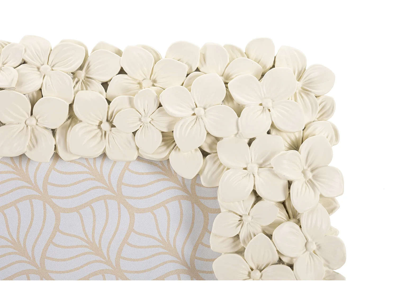 Cornice in resina beige con fiorellini cm 21,5x2x26,5