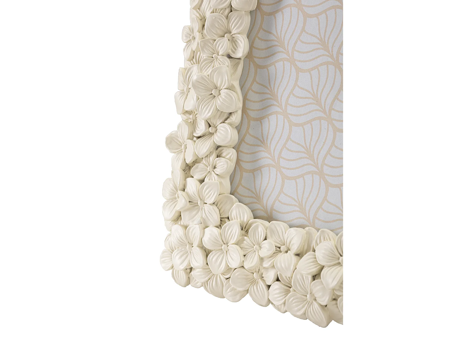 Cornice in resina beige con fiorellini cm 21,5x2x26,5