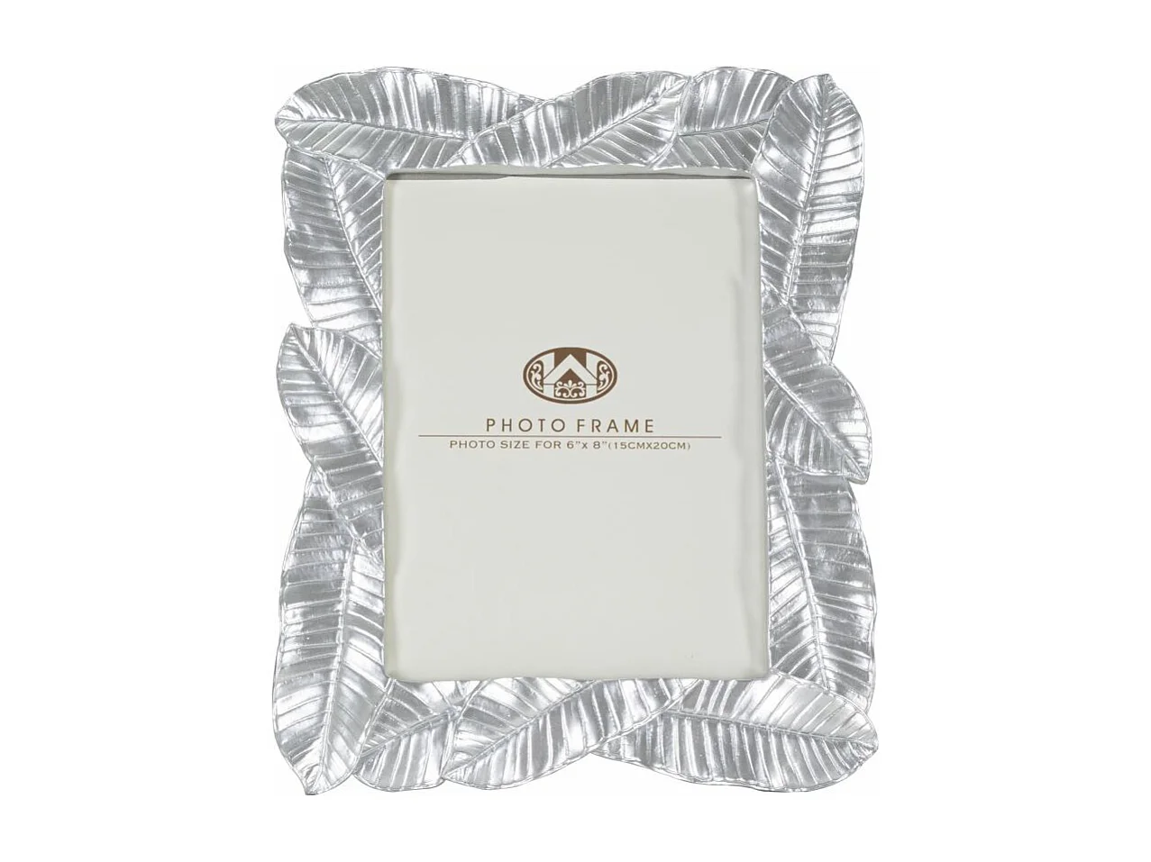 Cadre Photo Déco Feuilles de Laurier "Lefy" 15x20cm Argent