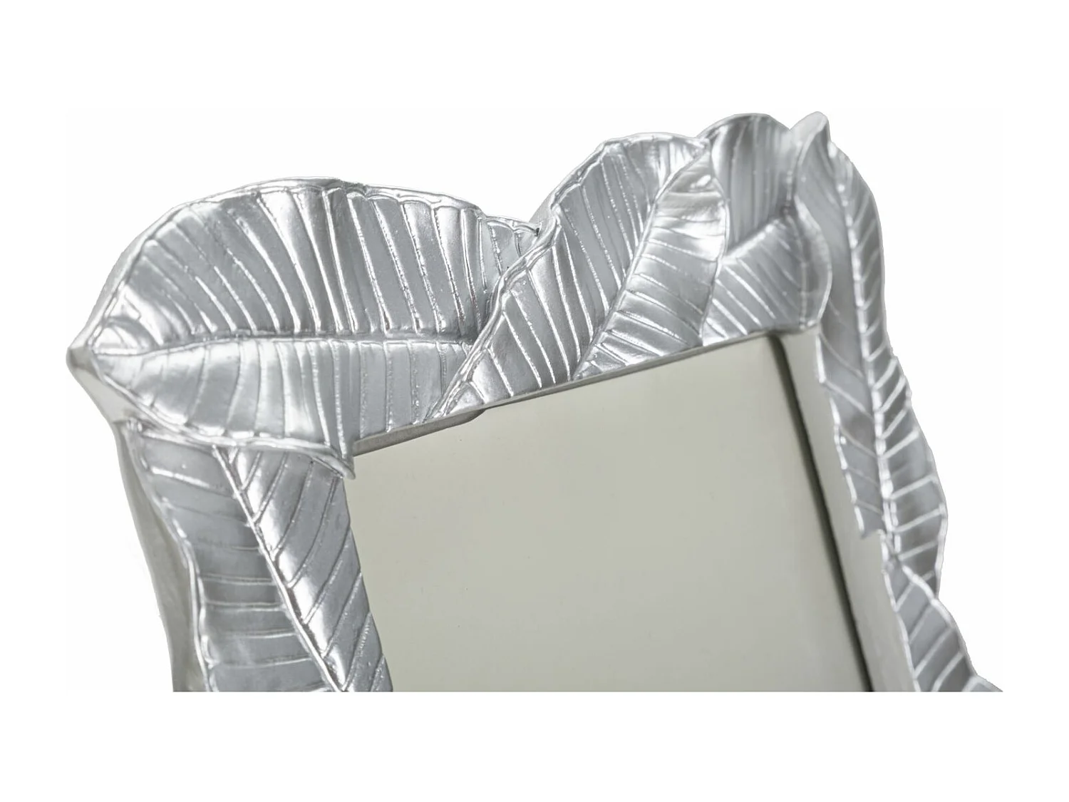 Cadre Photo Déco Feuilles de Laurier "Lefy" 15x20cm Argent