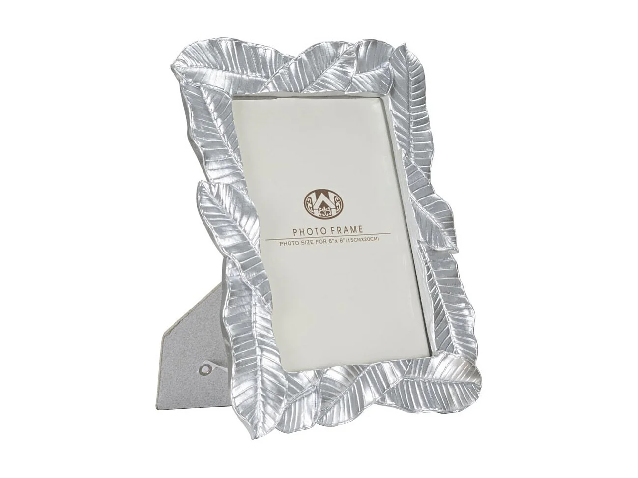 Cadre Photo Déco Feuilles de Laurier "Lefy" 15x20cm Argent