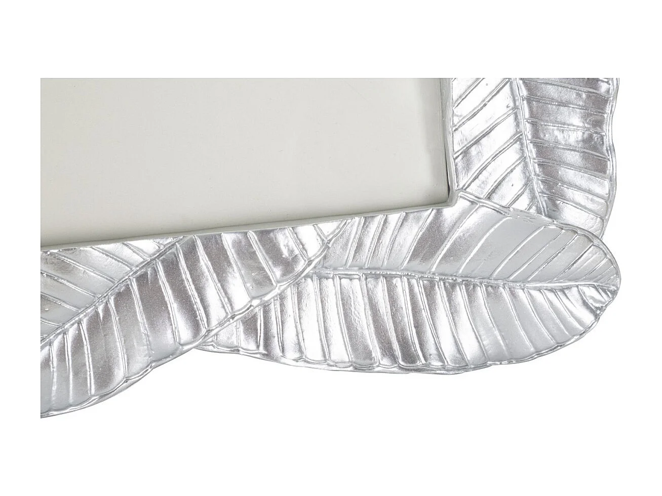 Cadre Photo Déco Feuilles de Laurier "Lefy" 15x20cm Argent