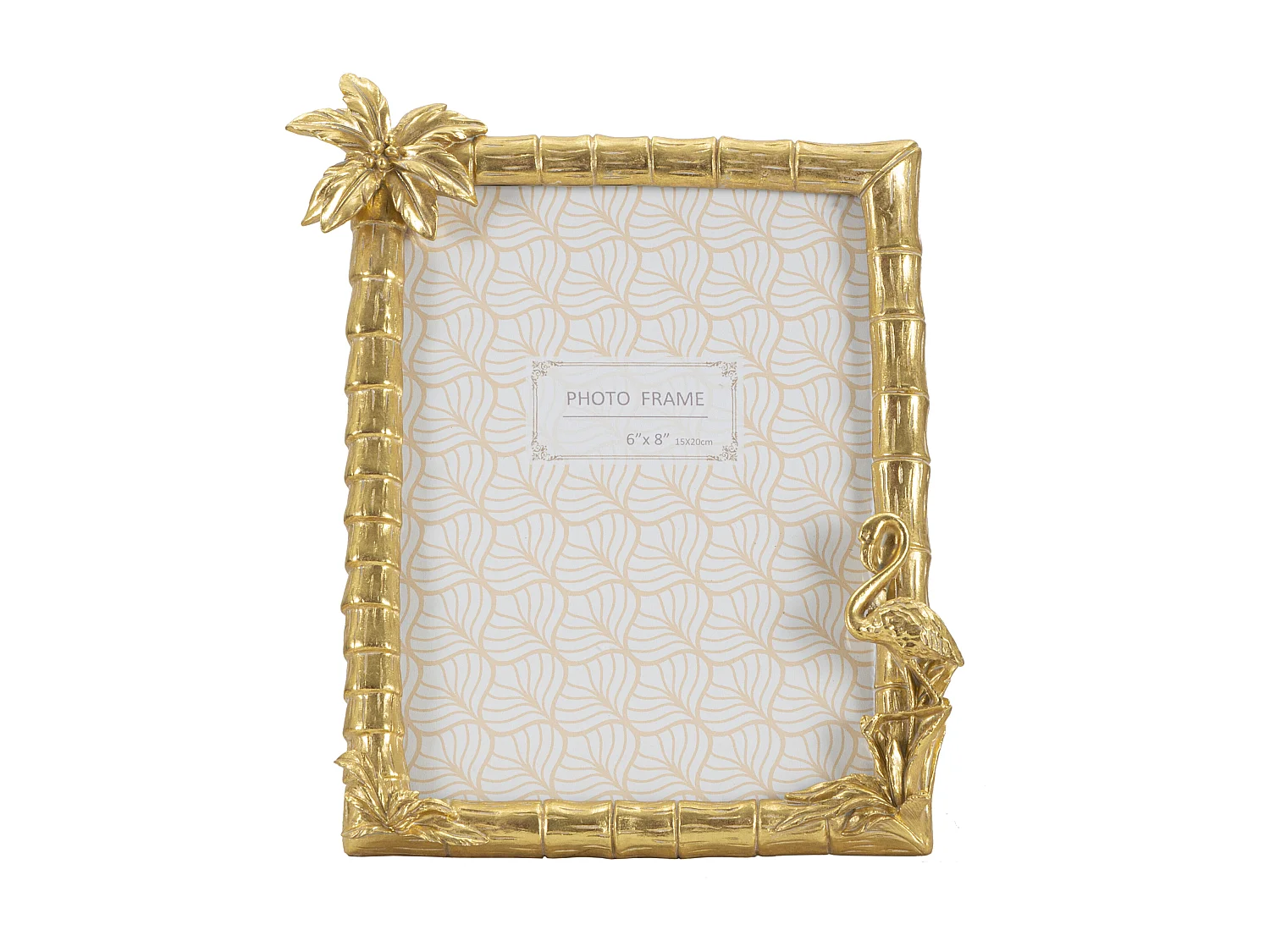 Cornice in resina dorata con palma cm 25x2,8x21