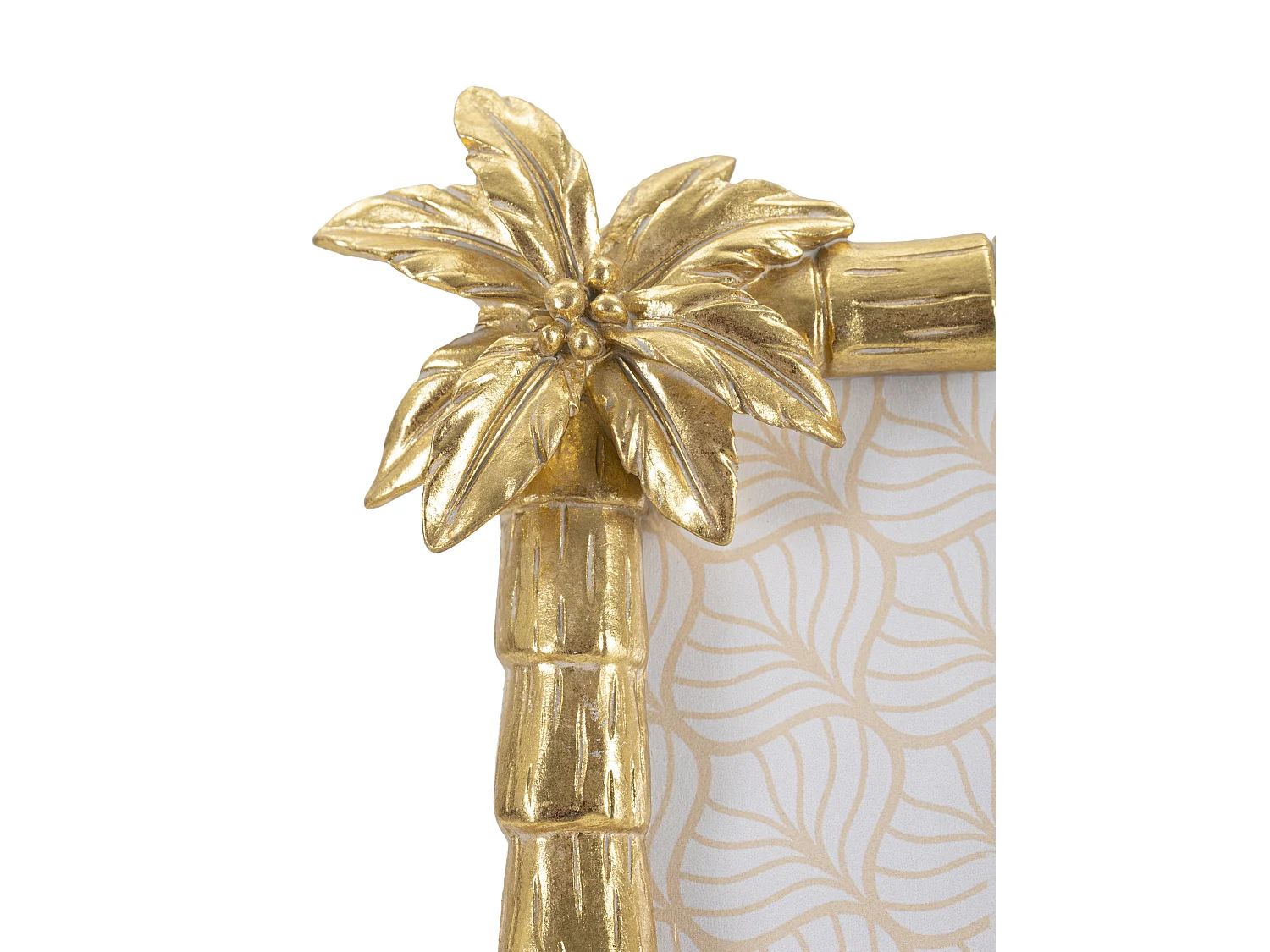 Cornice in resina dorata con palma cm 25x2,8x21