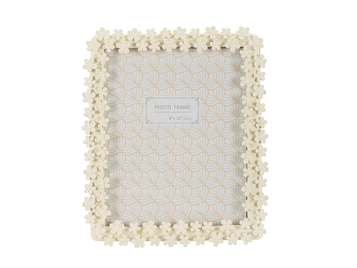 Cornice in resina beige con fiori cm 25,5x2x30,5