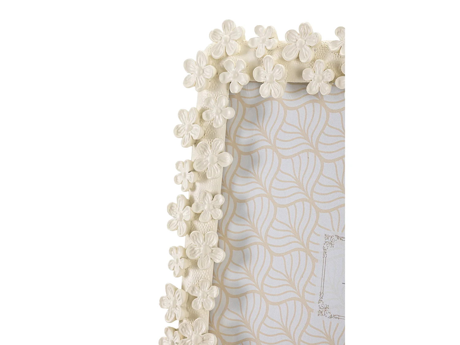 Cornice in resina beige con fiori cm 25,5x2x30,5