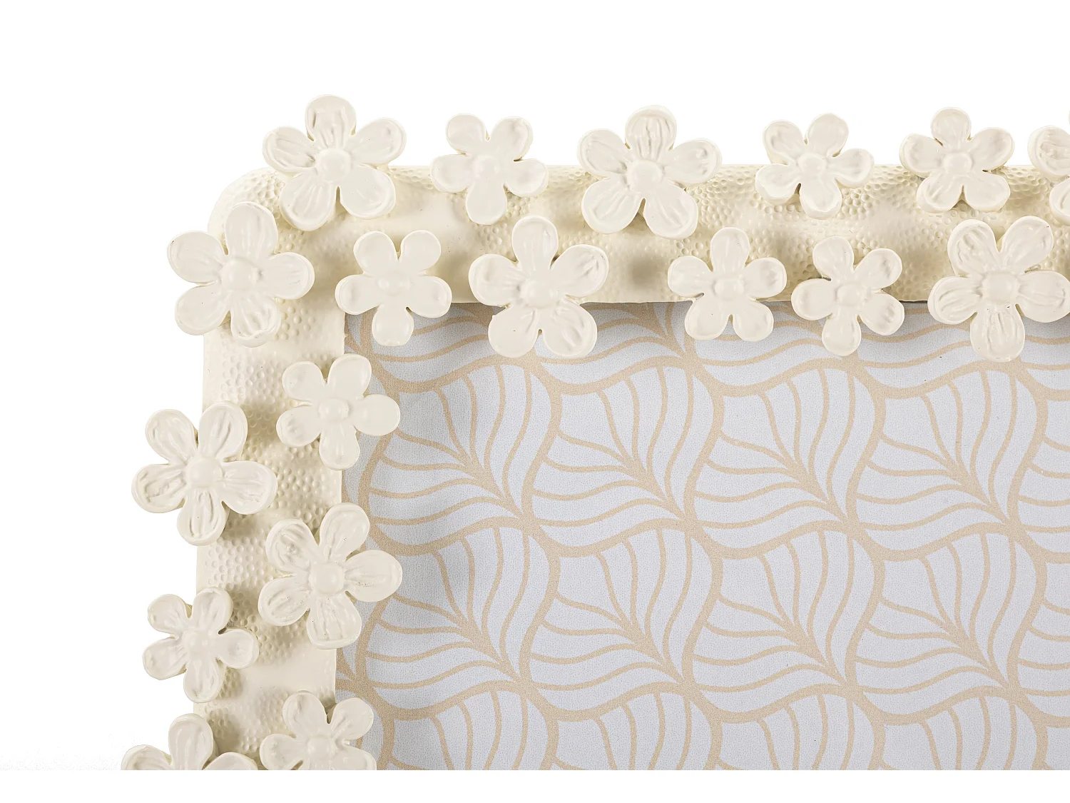 Cadre Photo Déco Fleurs "Filly" 20x25cm Crème