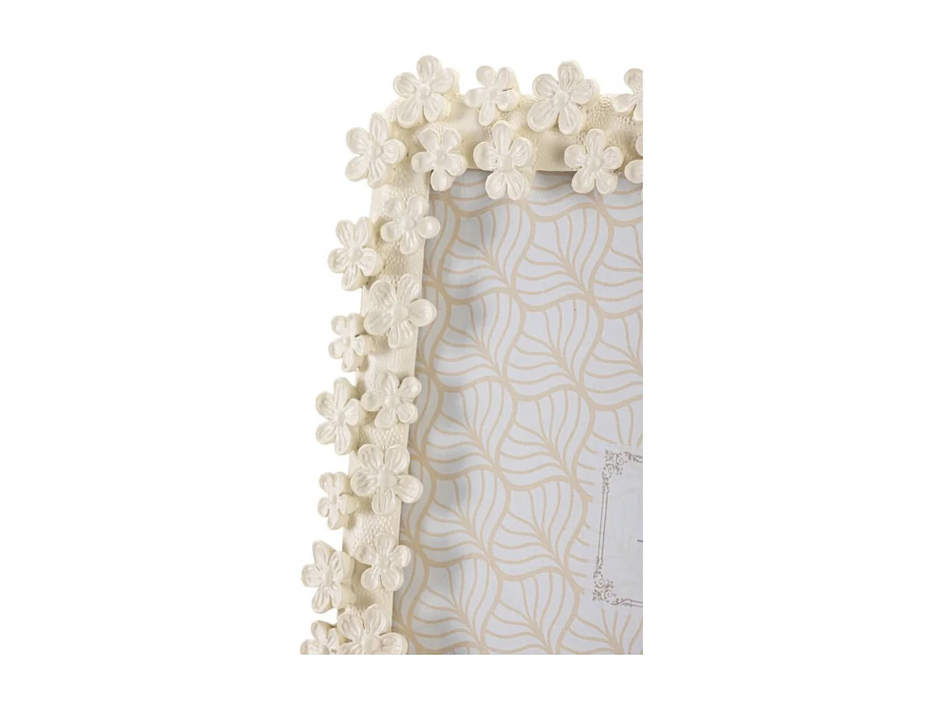 Cadre Photo Déco Fleurs "Filly" 20x25cm Crème