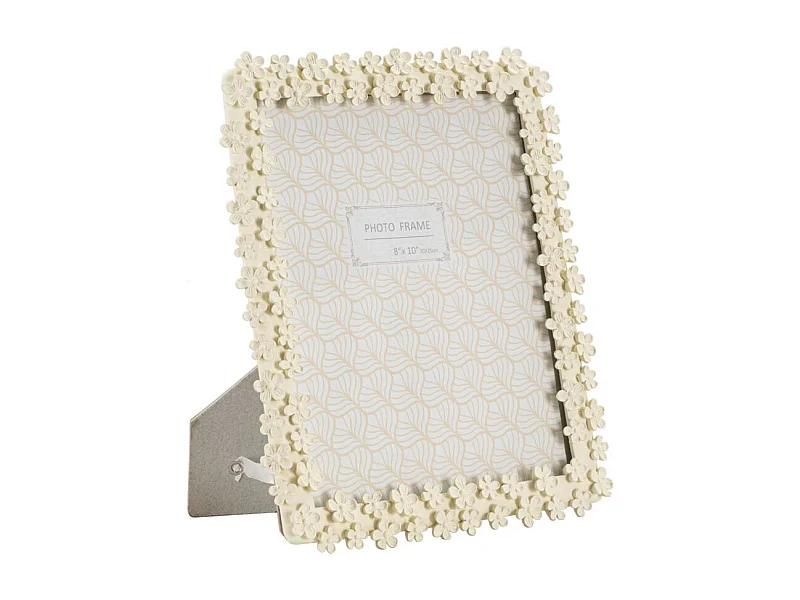 Cadre Photo Déco Fleurs "Filly" 20x25cm Crème