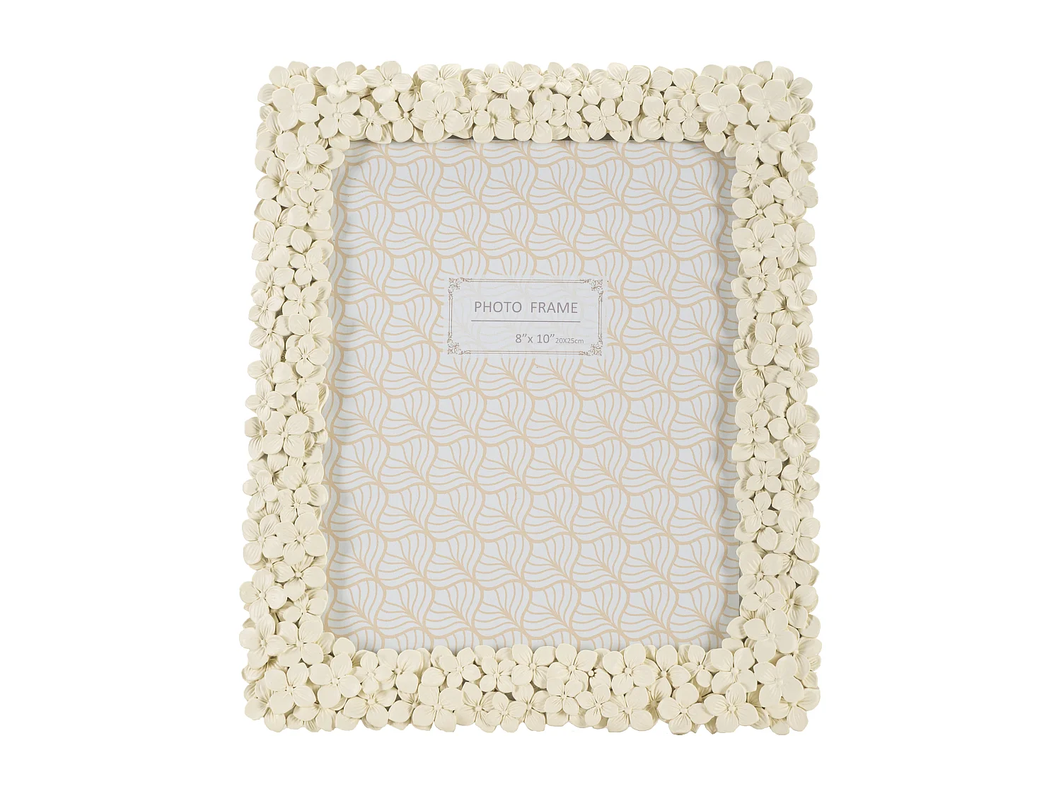 Cornice in resina beige con fiorellini cm 26,5x2x31,5