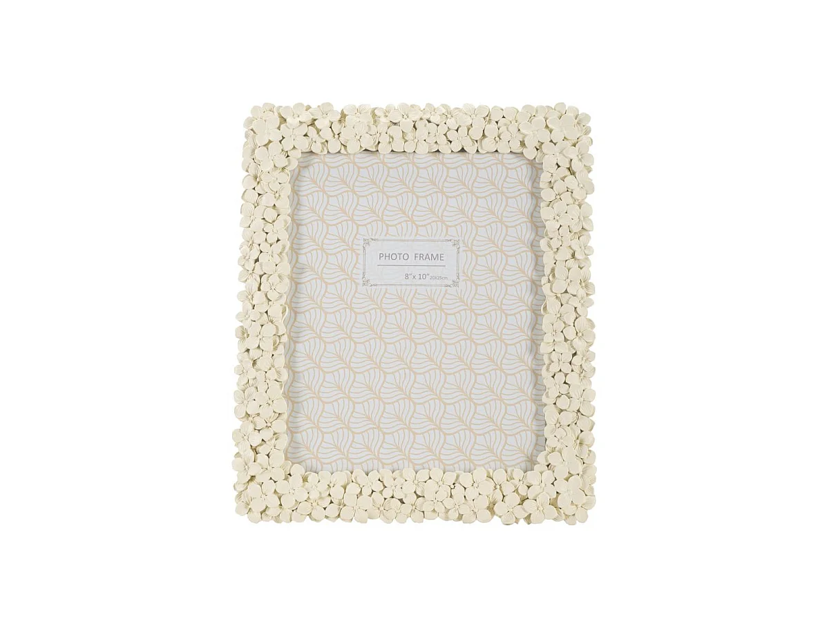 Beige harslijst met kleine bloemen, 26,5x2x31,5 cm