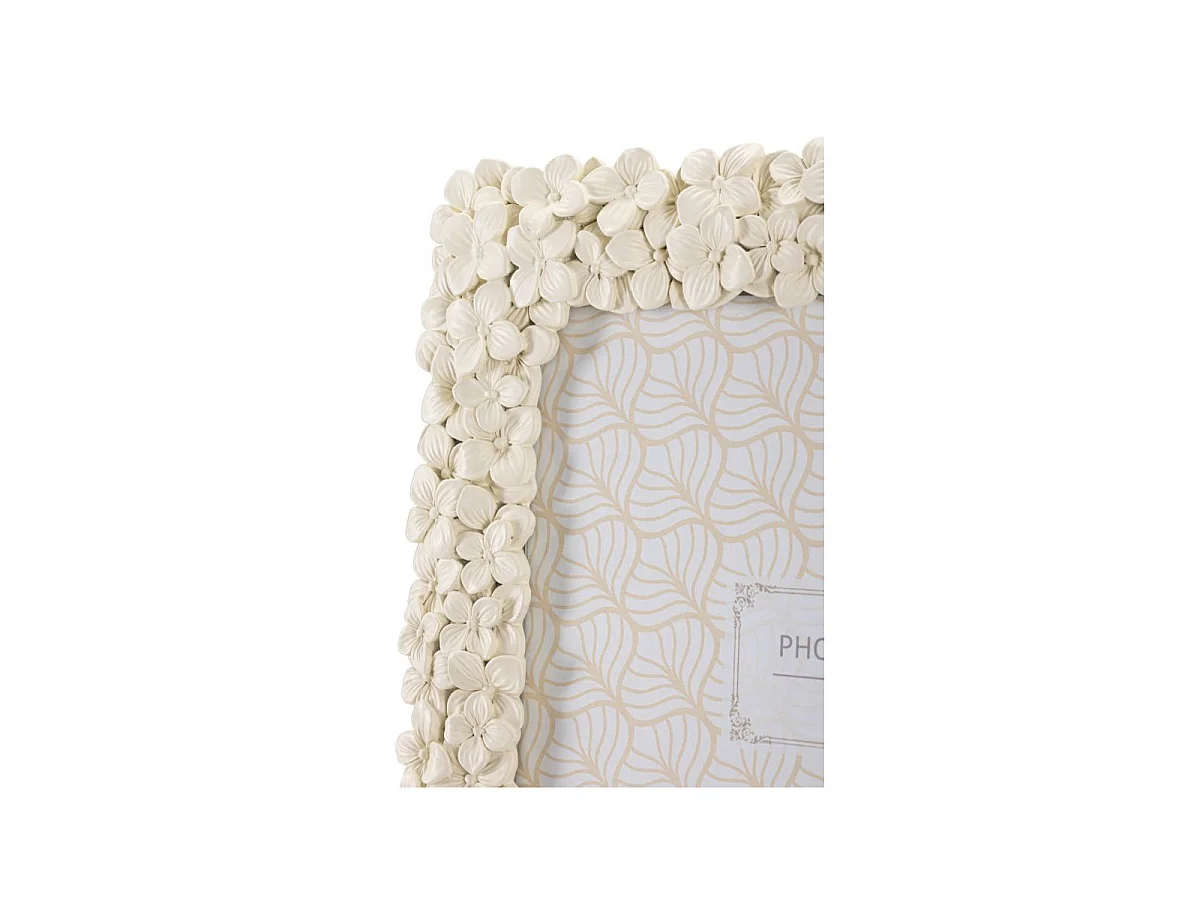 Beige harslijst met kleine bloemen, 26,5x2x31,5 cm