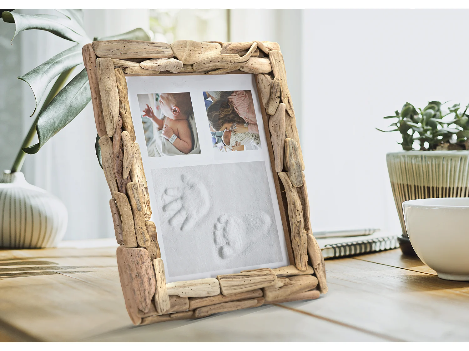 Cadre Photo Déco en Bois "Nature" 20x25cm Naturel