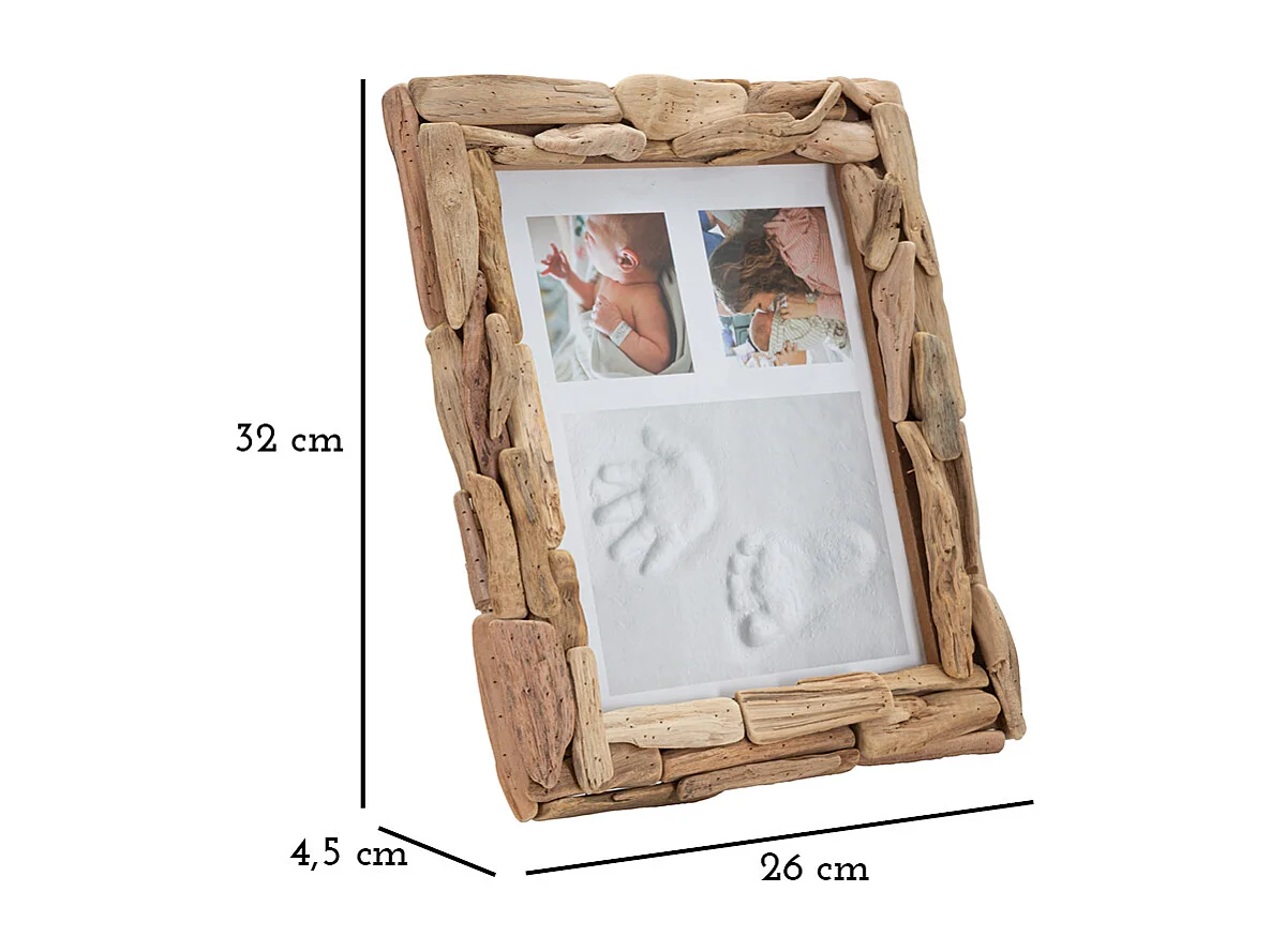 Cadre Photo Déco en Bois "Nature" 20x25cm Naturel