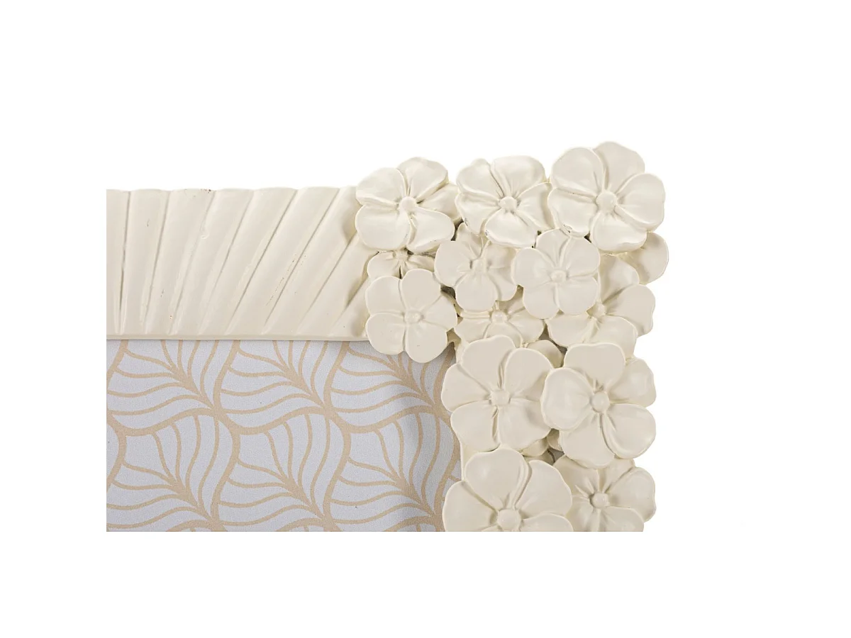 Beige harslijst met bloemen en lijnen 22,8x2x28 cm