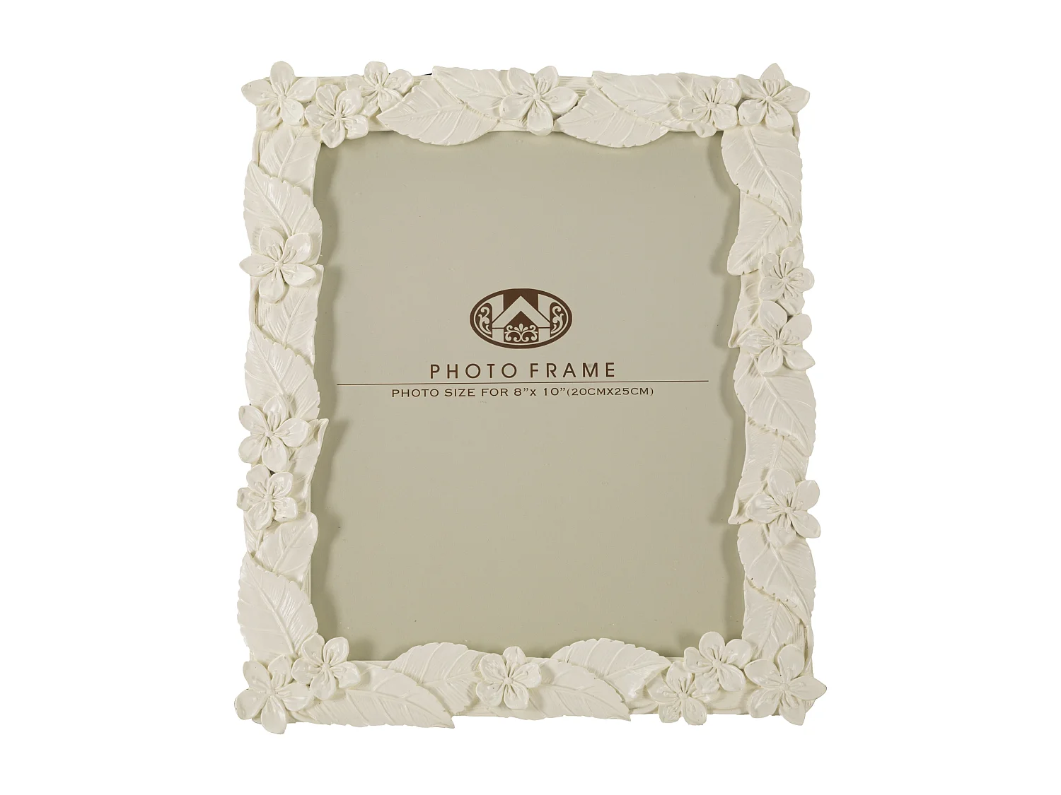 Cadre Photo Déco Fleurs "Leaf" 20x25cm Crème