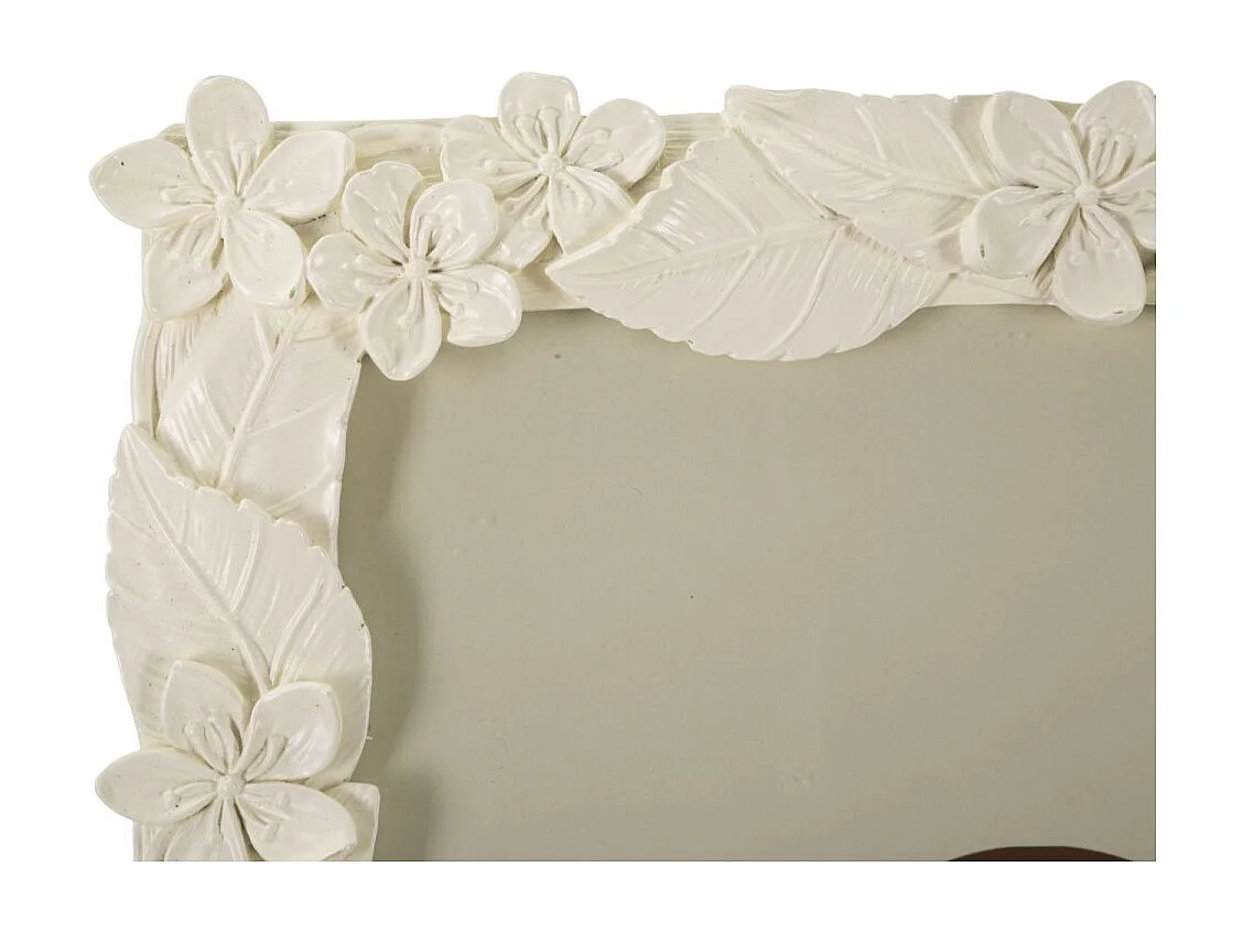 Cadre Photo Déco Fleurs "Leaf" 20x25cm Crème
