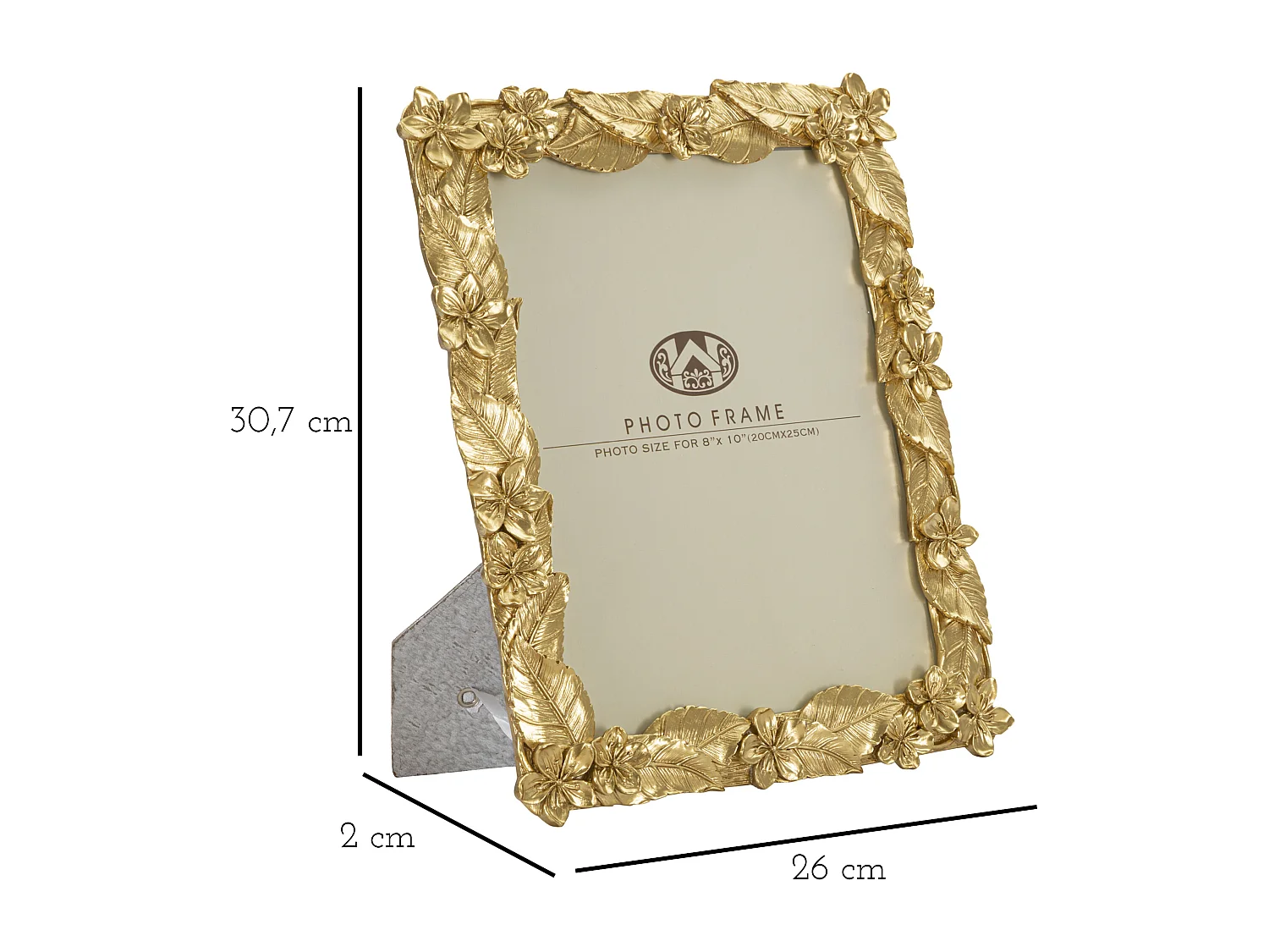 Cornice in resina dorata cm 26x2x30,7