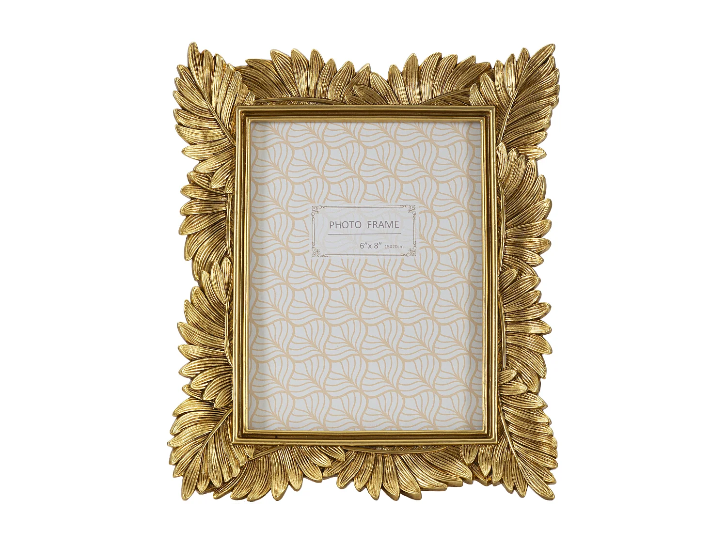 Cornice in resina dorata con foglie cm 23,5x3x28