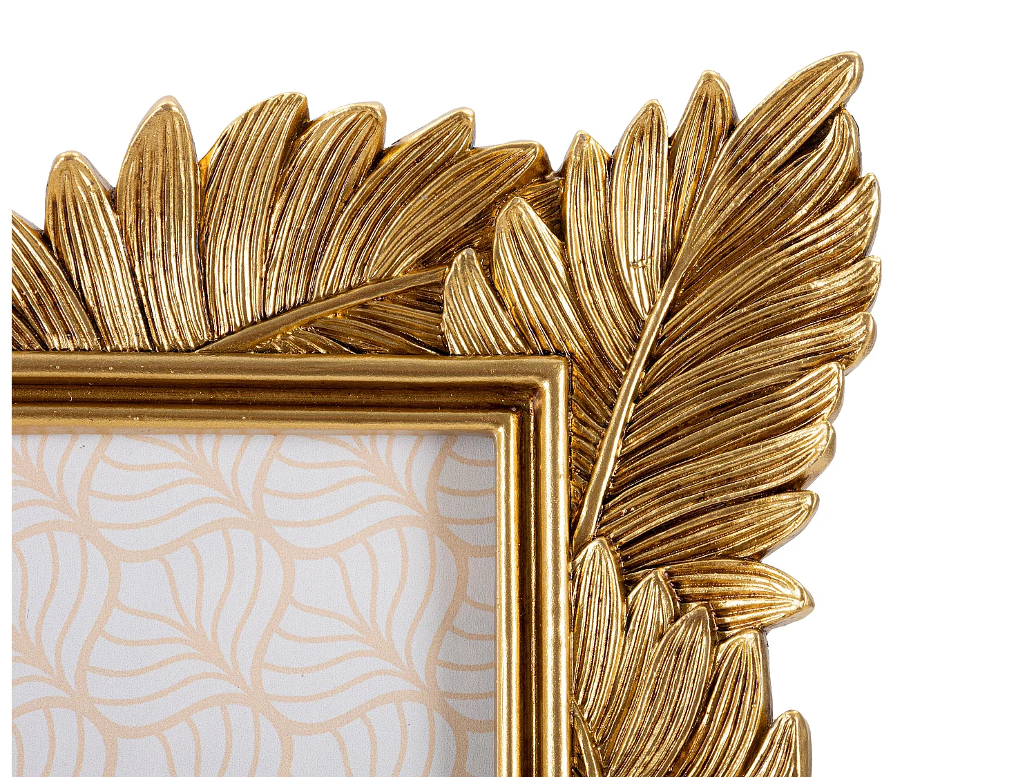 Cornice in resina dorata con foglie cm 23,5x3x28