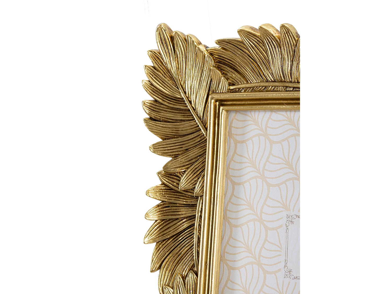 Cornice in resina dorata con foglie cm 23,5x3x28