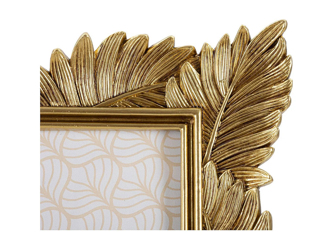 Cadre Photo Déco Feuilles "Olly" 15x20cm Or