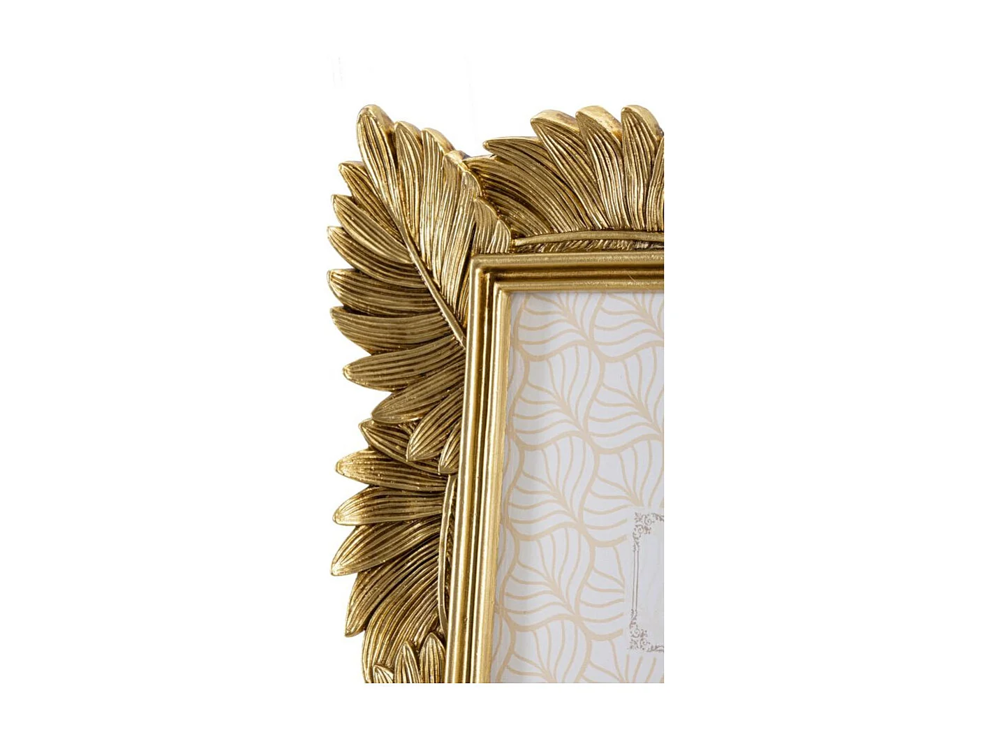 Cadre Photo Déco Feuilles "Olly" 15x20cm Or