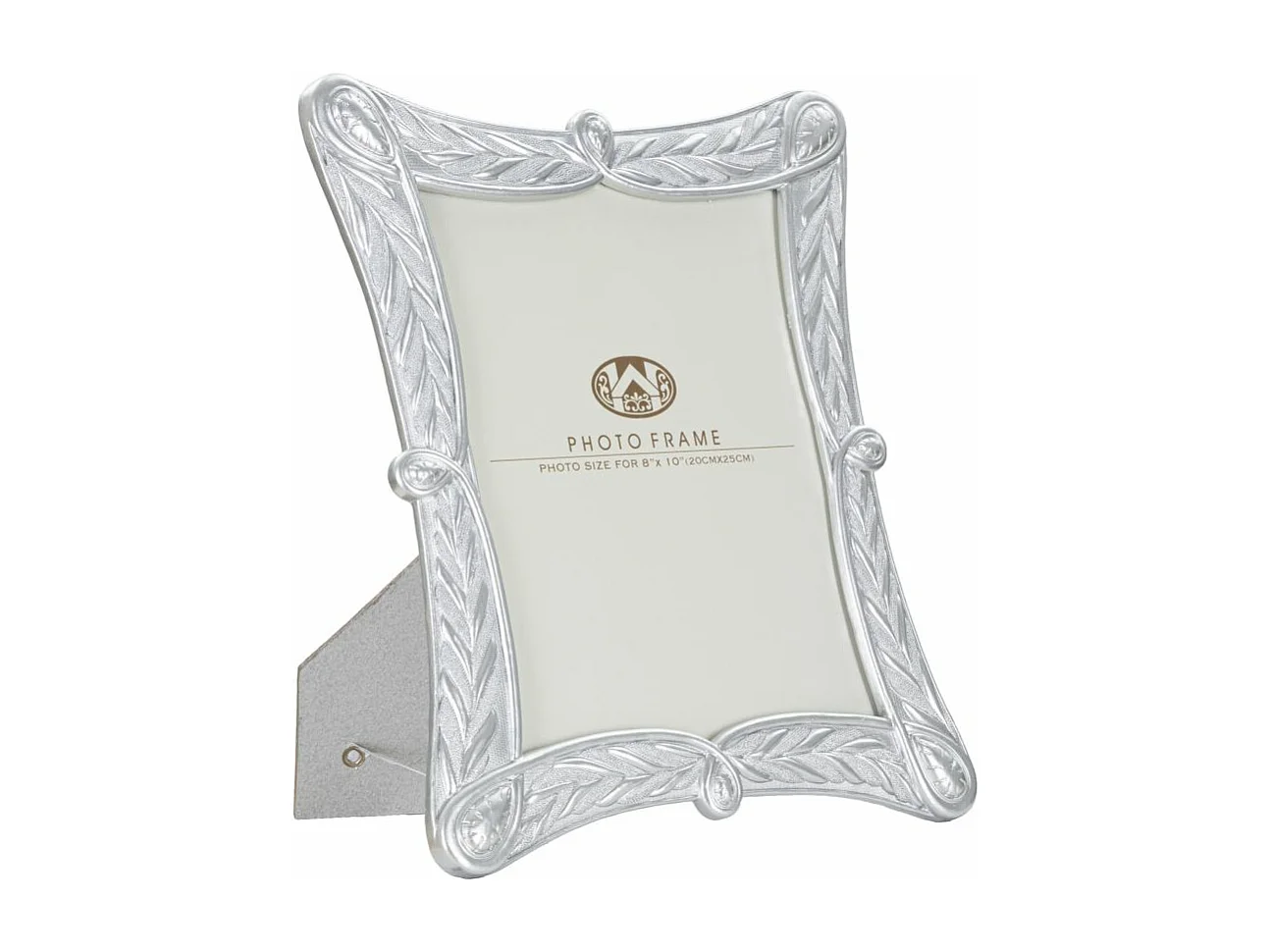 Cadre Photo Déco Végétal "X" 20x25cm Argent