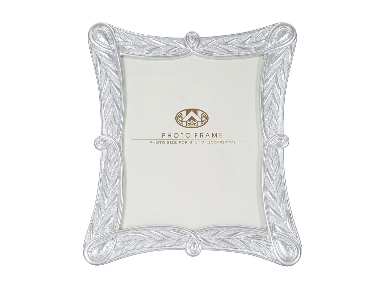 Cadre Photo Déco Végétal "X" 20x25cm Argent