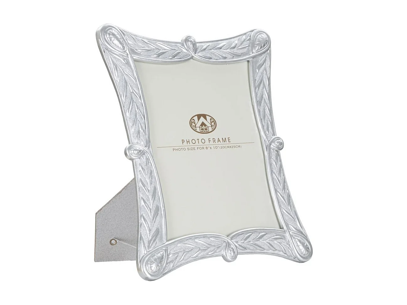 Cadre Photo Déco Végétal "X" 20x25cm Argent