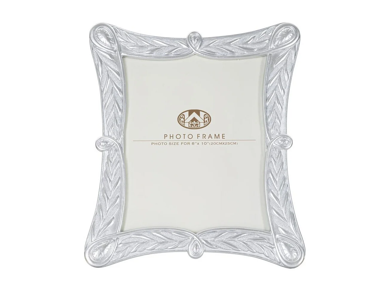 Cadre Photo Déco Végétal "X" 20x25cm Argent