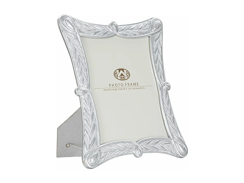 Cadre Photo Déco Végétal "X" 20x25cm Argent