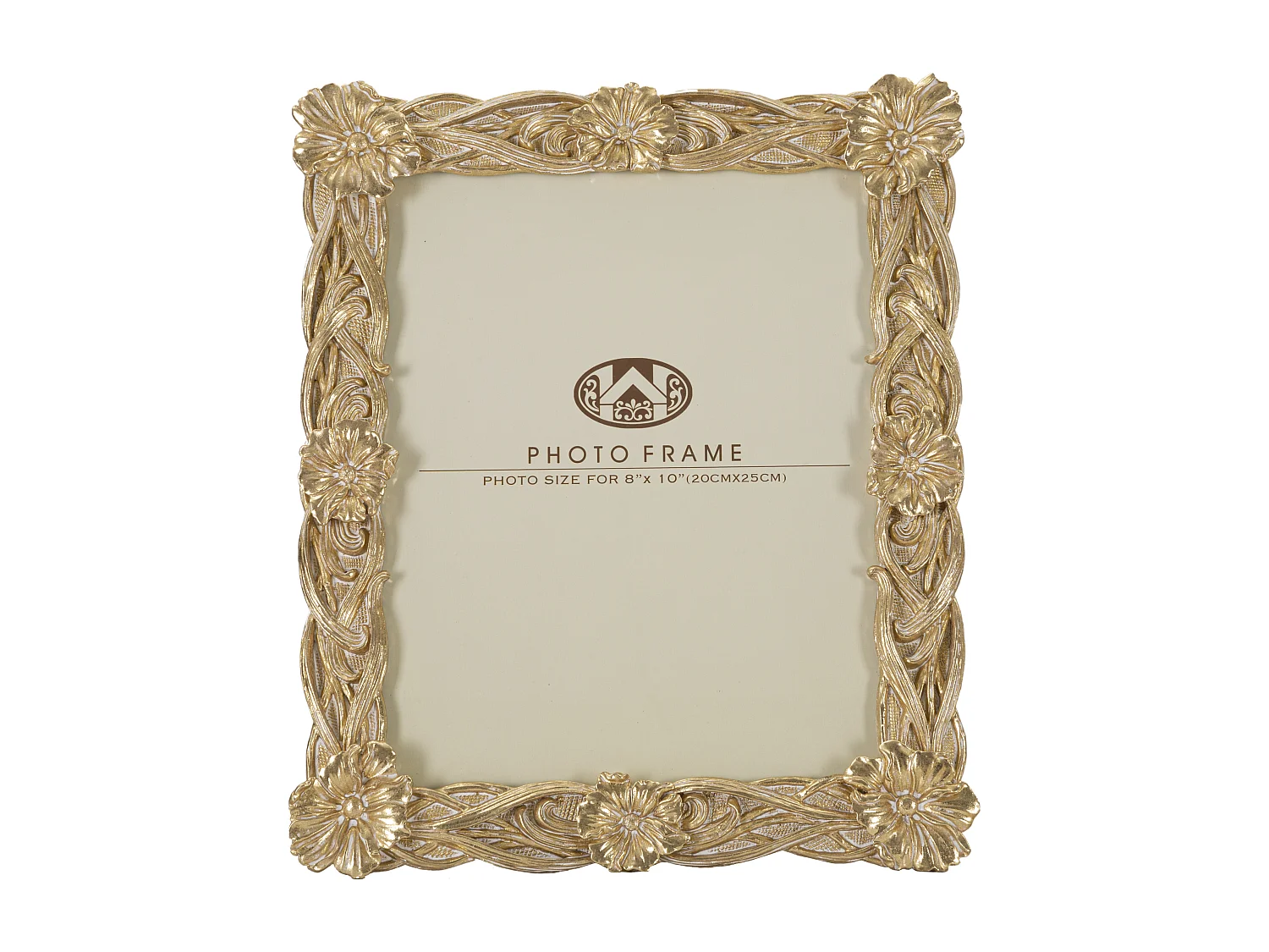 Cornice in resina dorata cm 26,6x2,2x31,3