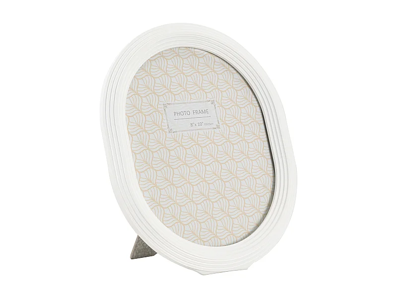 Cornice ovale in resina bianca cm 25x2x30