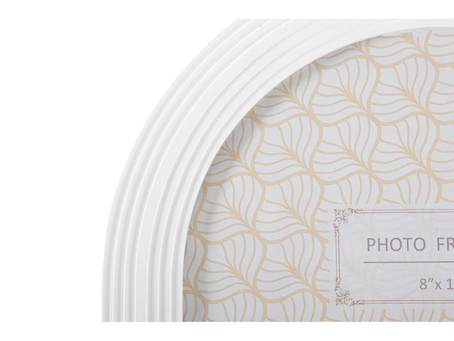 Cadre Photo Déco Linéaire "Ovally" 20x25cm Blanc