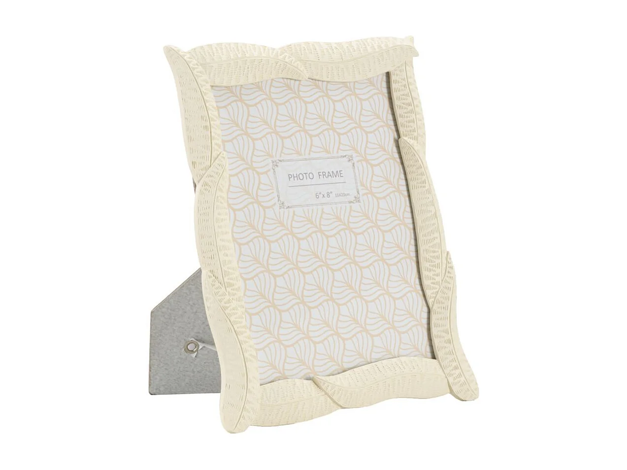 Cadre Photo Déco Feuilles "Snake" 15x20cm Crème