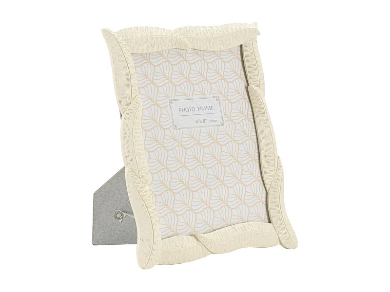 Cadre Photo Déco Feuilles "Snake" 15x20cm Crème