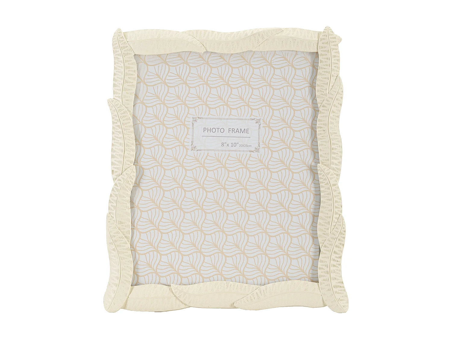 Cornice in resina beige con foglie cm 25x2x30