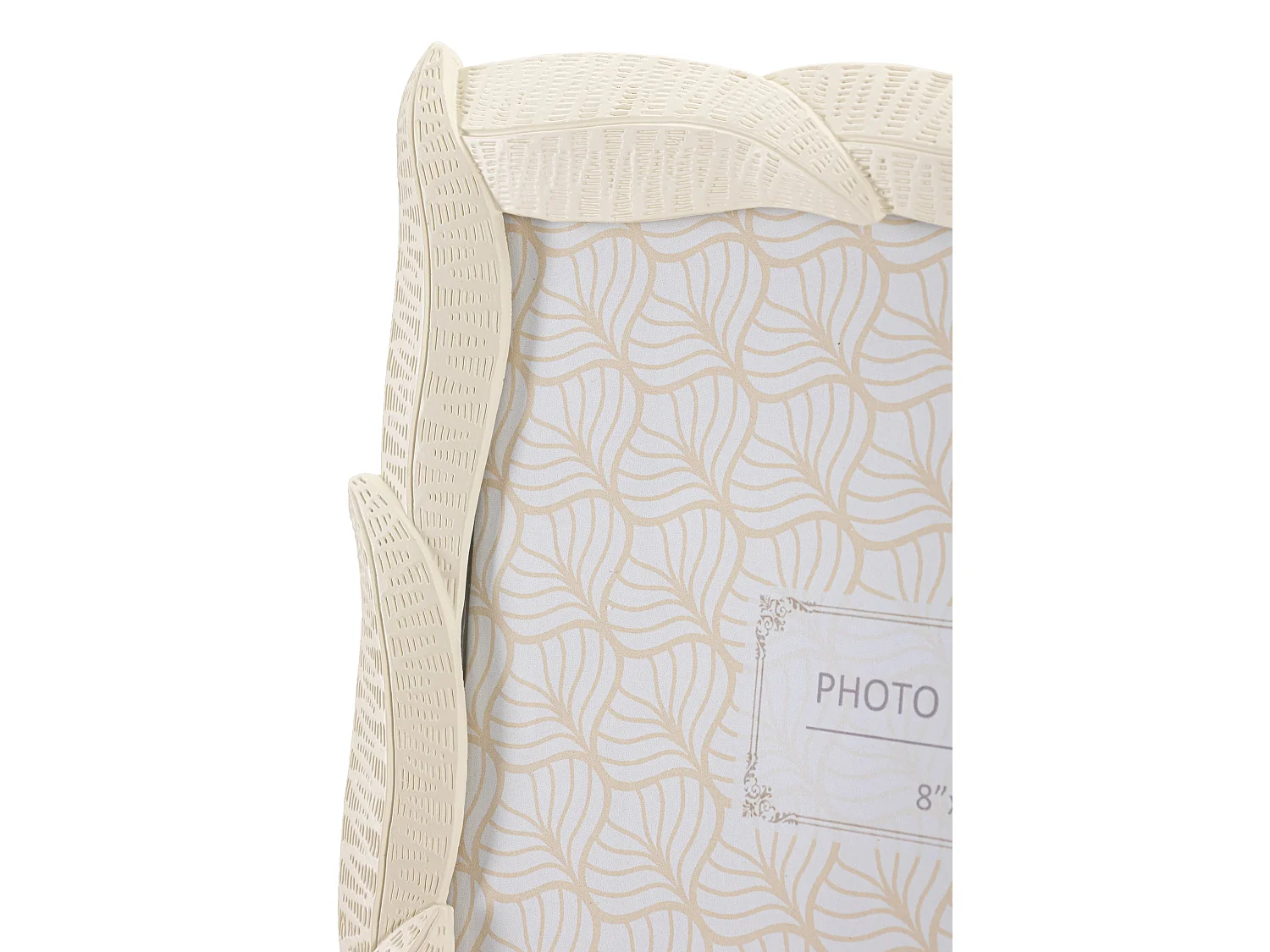 Cornice in resina beige con foglie cm 25x2x30